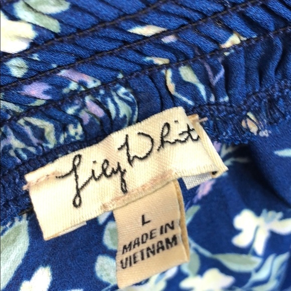 Lily White Women's Off Shoulder Floral Blouse - Picture 5 of 7